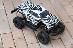 Custom Body Zebra Style for Traxxas TRX-4 Trail Crawler Truck Car Shell