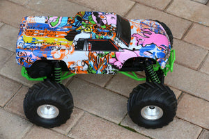 Custom Body Graffiti for Traxxas Skully Grave Digger 1/10 Truck Car Shell