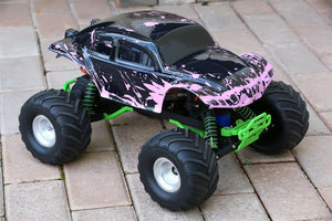 Custom Buggy Body Muddy Pink for Traxxas Skully Grave Digger 1/10 Truck Car