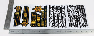 Sticker Police Sheriff Style RC Car Truck Decal fit Most 1/10 1/12 1/16 Scale