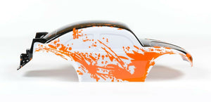 Custom Bug Body Muddy Orange/WB Shell for ARRMA 1/8 Nero 6S BLX VW Baja Beetle