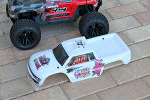 Custom Body Graffiti White for ARRMA GRANITE 4X4 2WD 3S BLX 1/10 Cover Shell