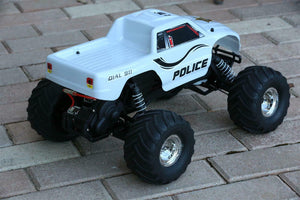 Custom Body Police White for Traxxas Bigfoot Stampede 1/10 Truck Shell Cover