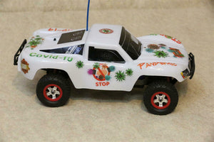 Custom Body Anti-Virus Theme for Traxxas 1:16 Slash Mini 7012 1/16 Scale