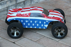 Custom Body American Flag for Traxxas Rustler 2WD 1/10 Truck Car Shell Cover