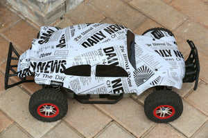 Custom Buggy Body Newspaper Style for Traxxas Slash 1/10 Shell Baja 6811 Car Bug