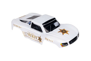 Custom Body Police Car Style White for Traxxas 1:16 Slash Mini Body 1/16 7012