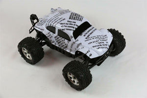 Custom Buggy Body Funny Words for HPI Savage Flux HP 1/8 VW Baja Beetle Shell