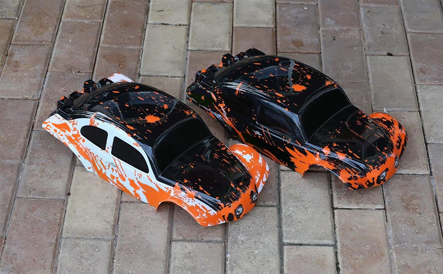 Set of 2 Muddy Buggy Bodies for Traxxas Slash 1/10 Truck Car Cover WB Orange