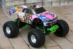 Custom Body Graffiti for Traxxas Skully Grave Digger 1/10 Truck Car Shell