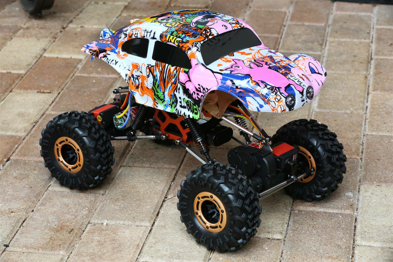 Custom Buggy Body Graffiti Pig for Redcat Rockslide / Everest 1/10 Crawler