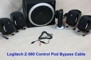 Logitech Z560 Wired Remote Bypass Cable with volume control for Computer Speaker