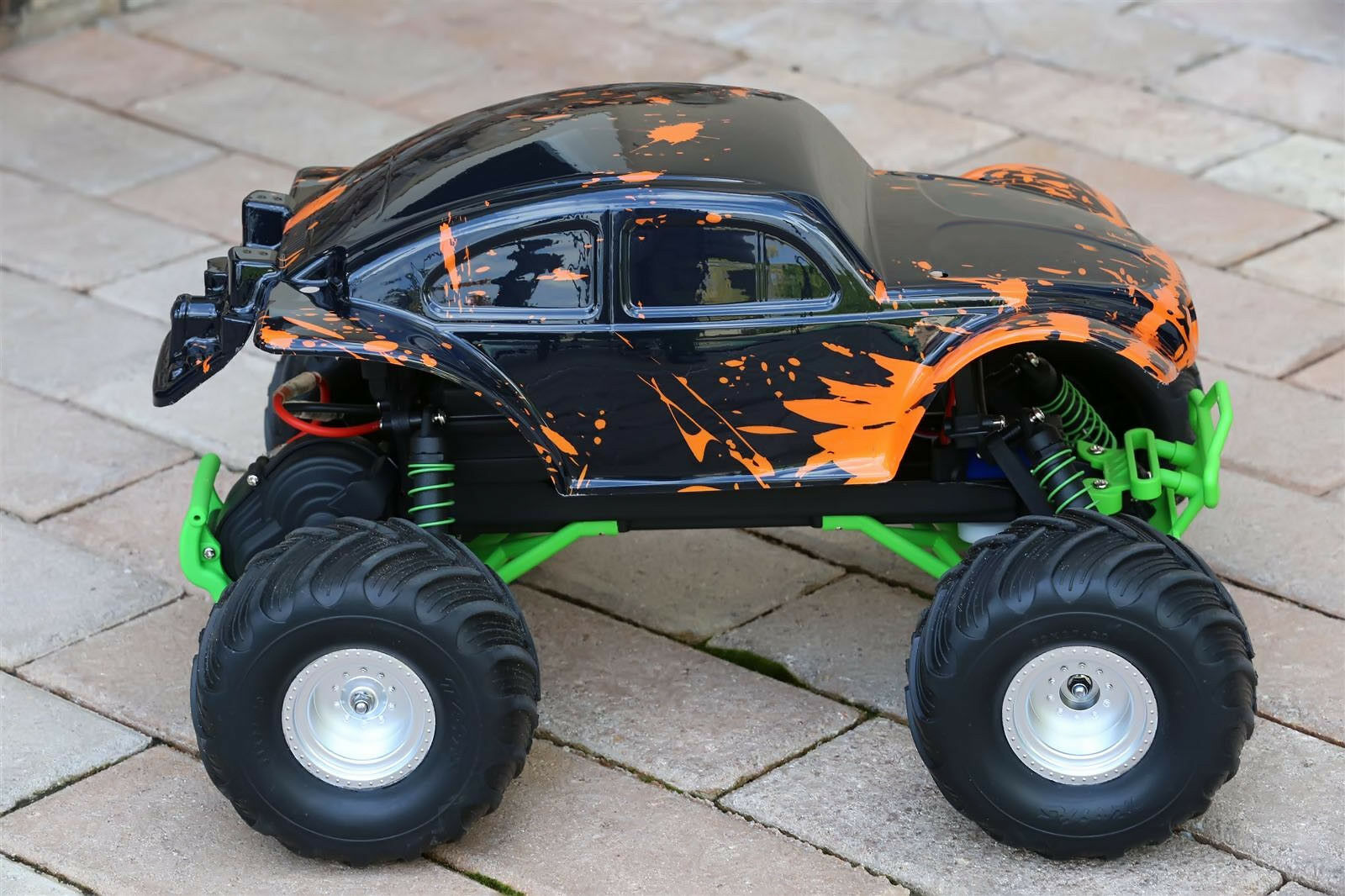 Custom Buggy Body Muddy Orange for Traxxas Skully Grave Digger 1/10 Truck Car