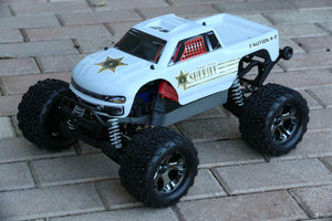 Custom Body Police Sheriff White for Traxxas Stampede 1/10 Truck Car Shell