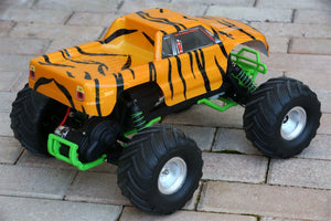 Custom Body Tiger Style for Traxxas Skully Grave Digger 1/10 Truck Car Shell