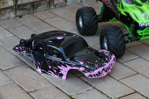 Custom Buggy Body Muddy Pink for Traxxas Skully Grave Digger 1/10 Truck Car