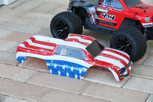 Custom Body USA Flag Style for ARRMA GRANITE 4X4 2WD 3S BLX 1/10 Cover Shell