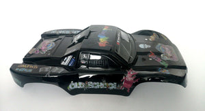 Custom Body Graffiti Black for ProSC10 1/10 Slash 4x4 VXL Slayer Shell Cover