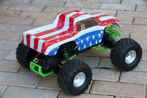 Custom Body American Flag for Traxxas Skully Grave Digger 1/10 Truck Car Shell