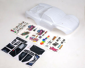 Custom Body Graffiti White for ProSC10 1/10 Slash 4x4 VXL Slayer Shell Cover