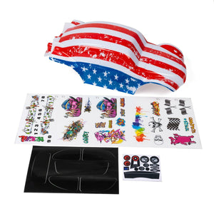 Custom Buggy Body American Flag Shell for ARRMA 1/8 Nero 6S BLX VW Baja Beetle