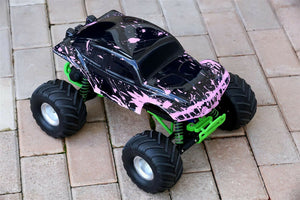 Custom Buggy Body Muddy Pink for Traxxas Skully Grave Digger 1/10 Truck Car