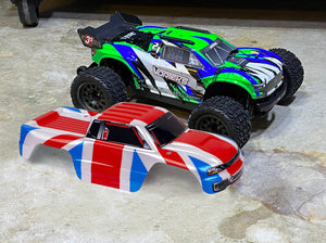 Custom Body  U.K. Flag for ARRMA VORTEKS 3S BLX 1/10 Stadium Truck