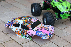 Custom Buggy Body Graffiti Pig for Traxxas Skully Grave Digger 1/10 Truck Car