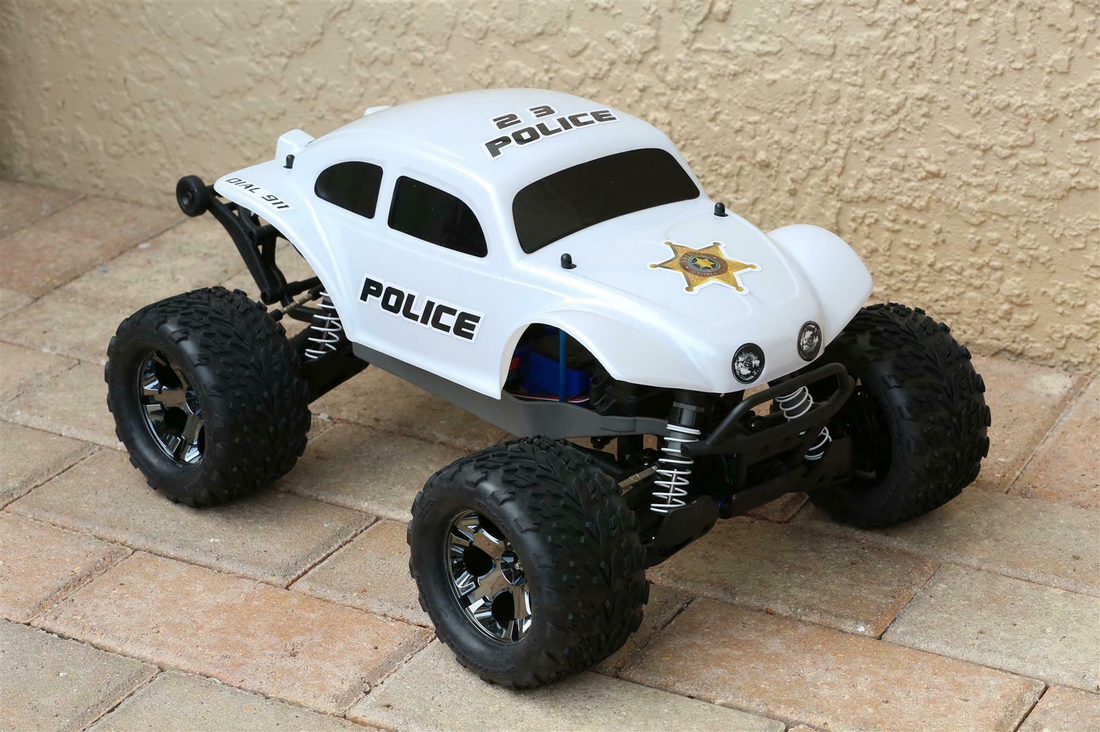 Custom Buggy Body Sheriff Police White for Traxxas Stampede 1/10 Truck Car Shell