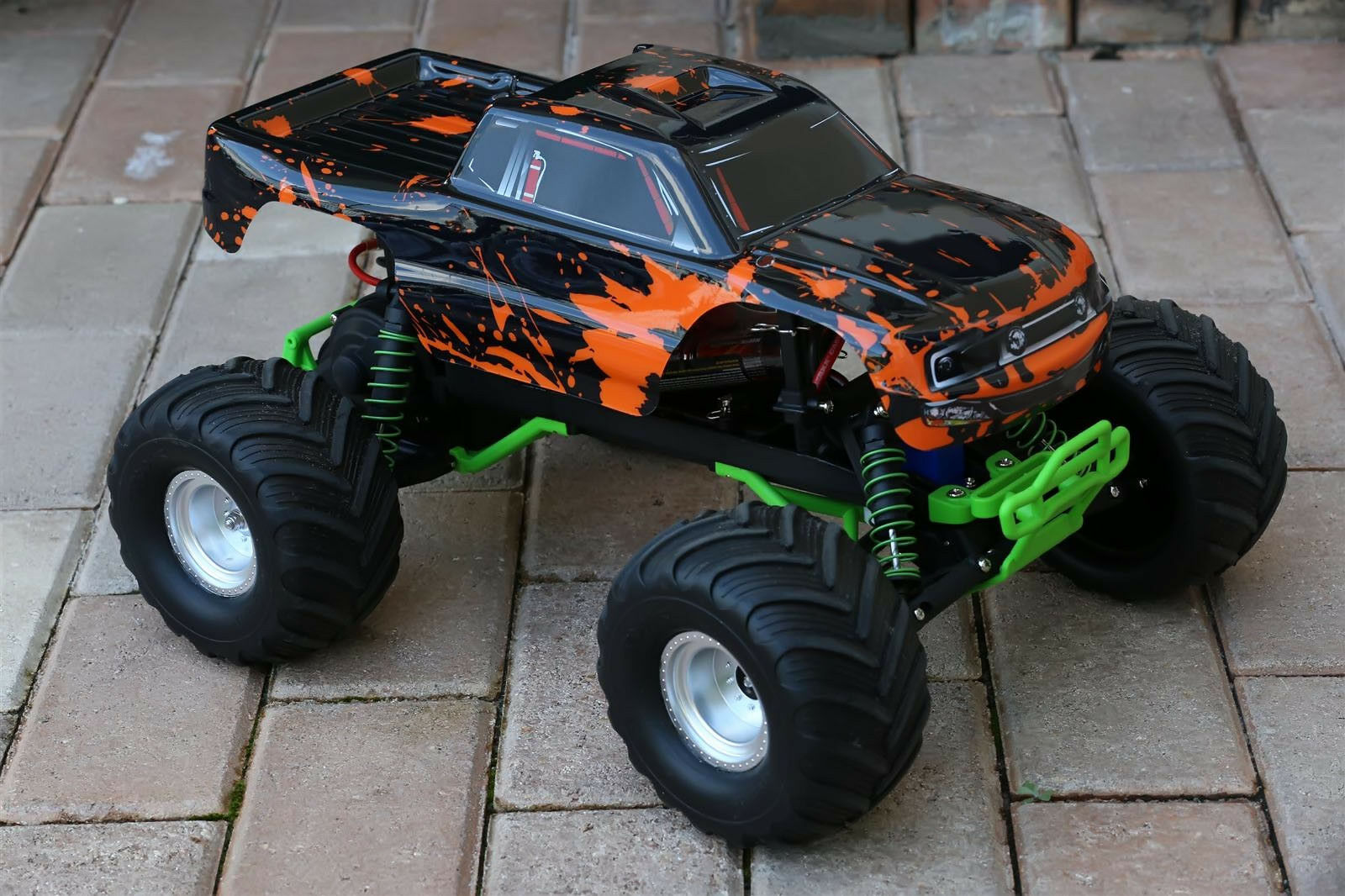 Custom Body Muddy Orange for Traxxas Skully Grave Digger 1/10 Truck Car Shell