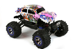 Custom Body Graffiti Pig Green for Traxxas Summit 1/10 Volkswagen Baja Beetle