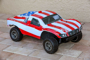 Custom Body USA Flag Style for ARRMA Senton 4x4 3S / 6S BLX Cover Shell Slash