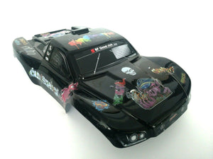 Custom Body Graffiti Black for Traxxas 1/10 Slash 4x4 VXL Slayer Shell Cover