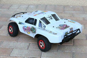 Custom Body Graffiti White for ProSC10 1/10 Slash 4x4 VXL Slayer Shell Cover