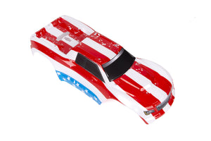 Custom Body American Flag for V1 Traxxas Maxx 1/10 4X4 4WD Truck Shell Cover