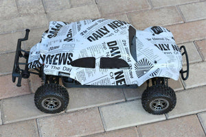 MOD REQUIRED READ! Custom Buggy Body Newspaper Style Beetle Bug for ARRMA Senton