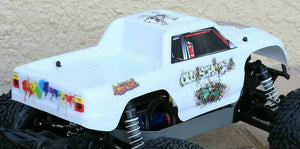 Custom Body Graffiti White for Redcat Volcano 1/10 Truck Car Shell Cover 1:10