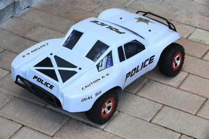 Custom Body Sheriff Police Car White for Traxxas 1/10 Slash Truck Shell 1:10