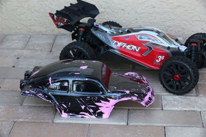 Custom Body Muddy Pink Buggy for ARRMA Typhon 3S BLX 1/8 Mod Required Read