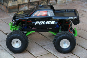 Custom Body Sheriff Style for Traxxas Skully Grave Digger 1/10 Truck Car Shell