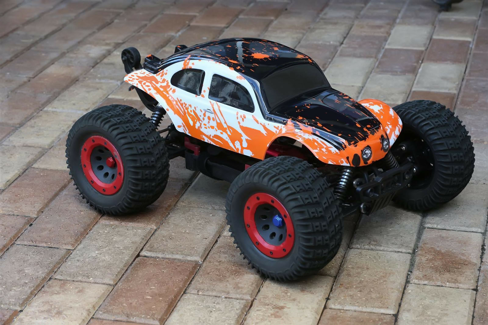 Custom Bug Body Muddy Orange/WB Shell for 1/8 RC Baja Thunder Tiger HPI Traxxas