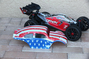 Custom Body American Flag Buggy for ARRMA Typhon 3S BLX 1/8 Mod Required Read