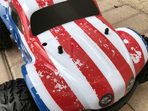 Custom Body Buggy USA Flag for Redcat Volcano 1/10 Truck Car Shell Cover 1:10