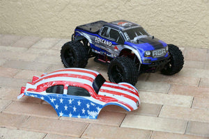 Custom Body Buggy USA Flag for Redcat Volcano 1/10 Truck Car Shell Cover 1:10