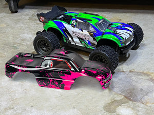 Custom Body Hot Pink for ARRMA VORTEKS 3S BLX 1/10 Stadium Truck