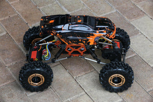 Custom Body Mini Muddy Orange for Redcat Racing Rockslide / Everest 1/10 Crawler