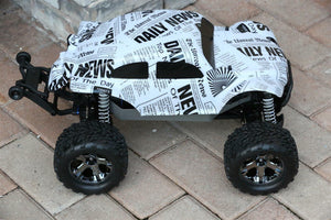 Custom Buggy Body Newspaper Style for Traxxas Bigfoot 1/10 Truck Car Shell 1:10