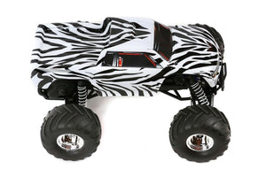 Custom Body Zebra Style for Traxxas 1/10 Bigfoot / Stampede Truck Shell 1:10