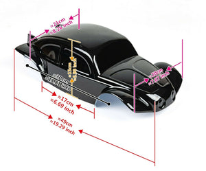 Volkswagen Baja Bug Clear Body Unpainted with Stickers for 1/10 Slash T-Maxx