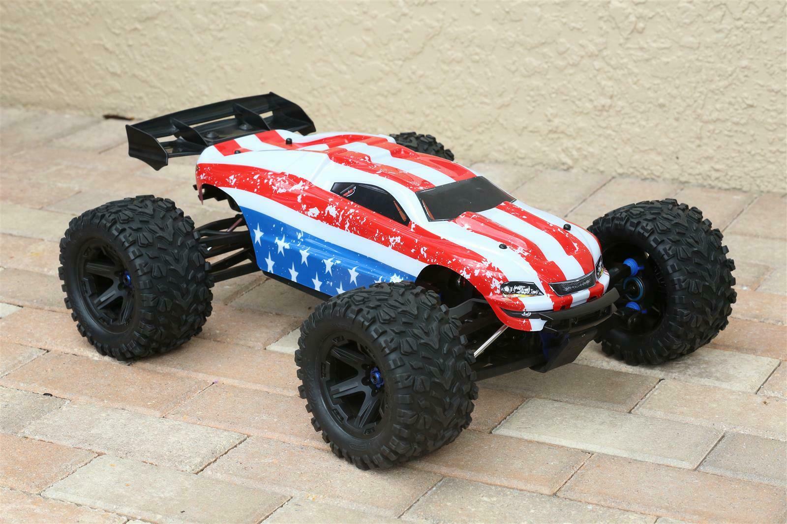 Custom Body USA Flag for Traxxas E-Revo 2.0 1/10 Truck Car Shell Cover 1:10